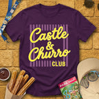 Castle & Churro Club [Chic] T-Shirt for Theme Park Fans (Purple)