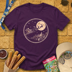 Christmas Park Flight [Badge] T-Shirt for Theme Park Fans (Purple)