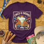Cinco De Drinko [Square] T-Shirt for Theme Park Fans (Purple)