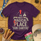 Most Magical Face [Bold] T-Shirt for Theme Park Fans (Purple)