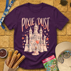 Pixie Dust Castle [Artsy] T-Shirt for Theme Park Fans (Purple)