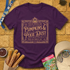 Pumpkins & Pixie Dust [Victorian] T-Shirt for Theme Park Fans (Purple)