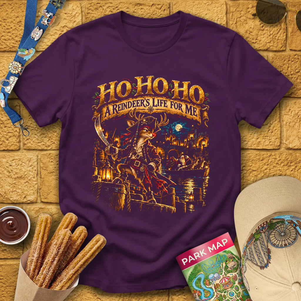Reindeer's Life [Cinematic] T-Shirt for Theme Park Fans (Purple)