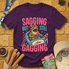 Sagging But Gagging [RetroPop] T-Shirt for Theme Park Fans (Purple)