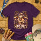 Skip-Purr Cat [Chalky] T-Shirt for Theme Park Fans (Purple)
