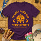 Spookship Earth [Emblem] T-Shirt for Theme Park Fans (Purple)
