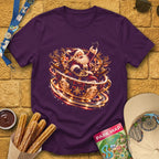 Teacups Santa [Cinematic] T-Shirt for Theme Park Fans (Purple)