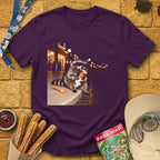 Turkey Leg Raccoon [Cinematic] T-Shirt for Theme Park Fans (Purple)