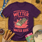 Wetter Than Water Ride [Graphic] T-Shirt for Theme Park Fans (Purple)