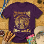 Women Hobbies [RetroArtsy] T-Shirt for Theme Park Fans (Purple)