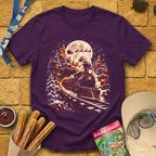 Xmas Mine Train [Cinematic] T-Shirt for Theme Park Fans (Purple)