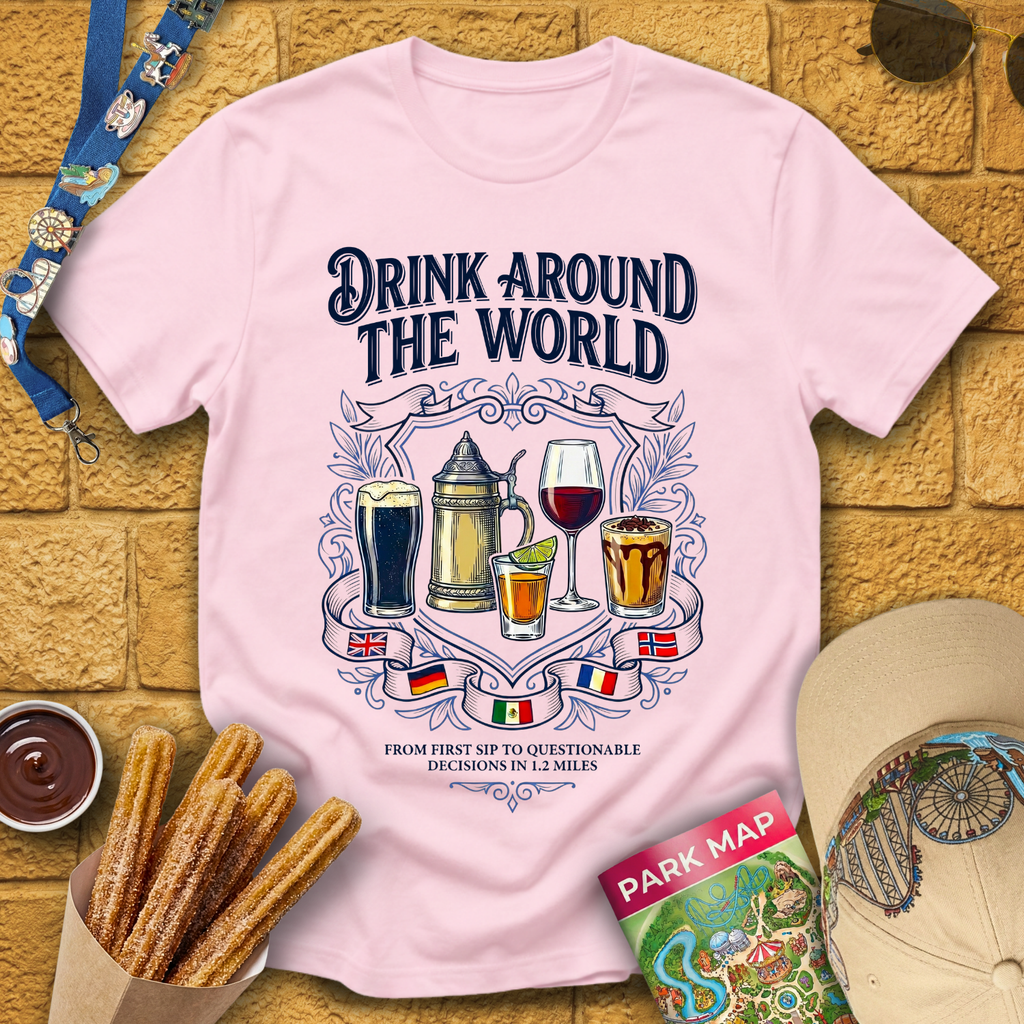 Drinking Around The World [Emblem] T-Shirt