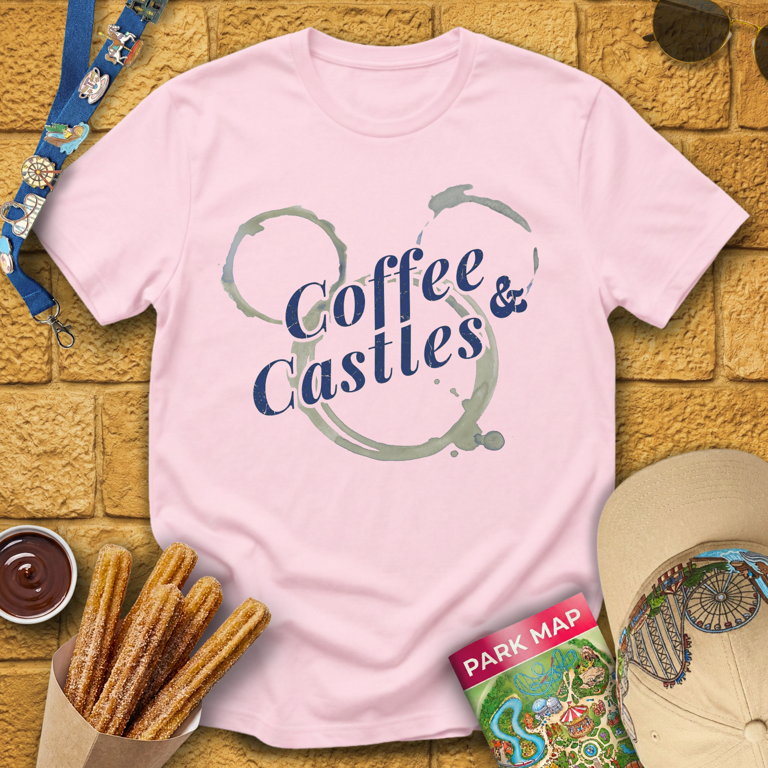 Coffee & Castles [Stained] T-Shirt