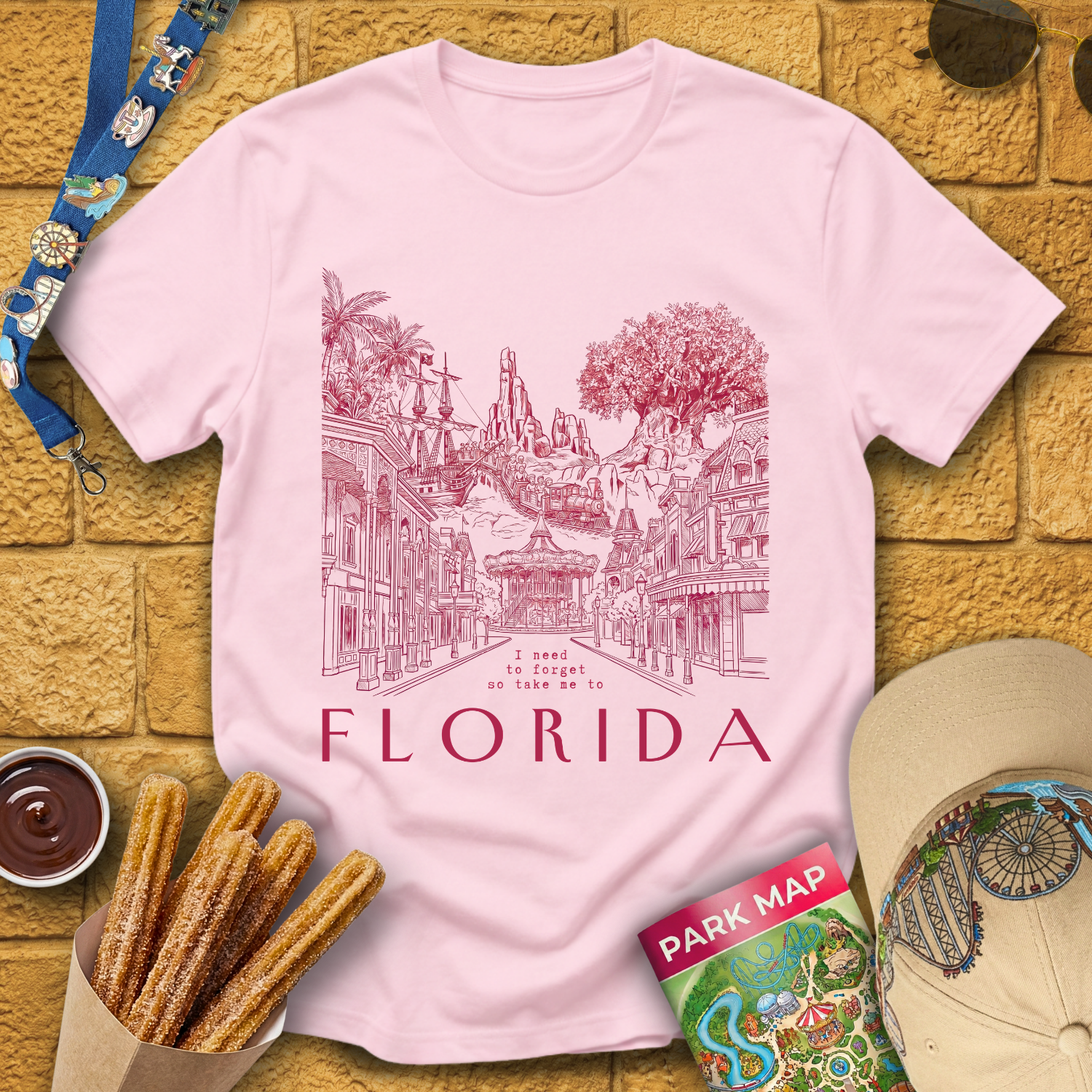 Take Me To Florida [LineArt] T-Shirt