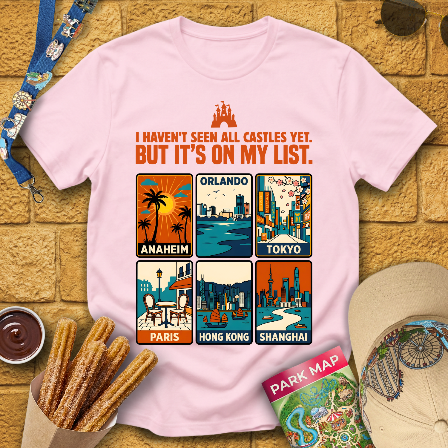 Castles On My List [Vintage] T-Shirt