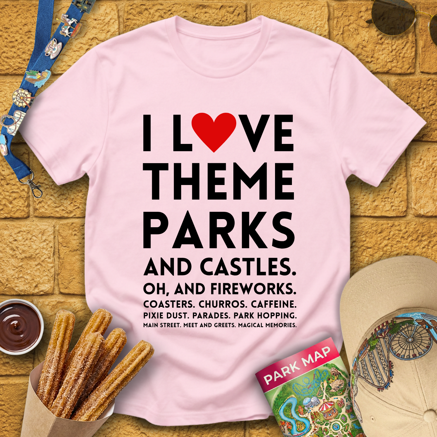 I Love Theme Parks T-Shirt