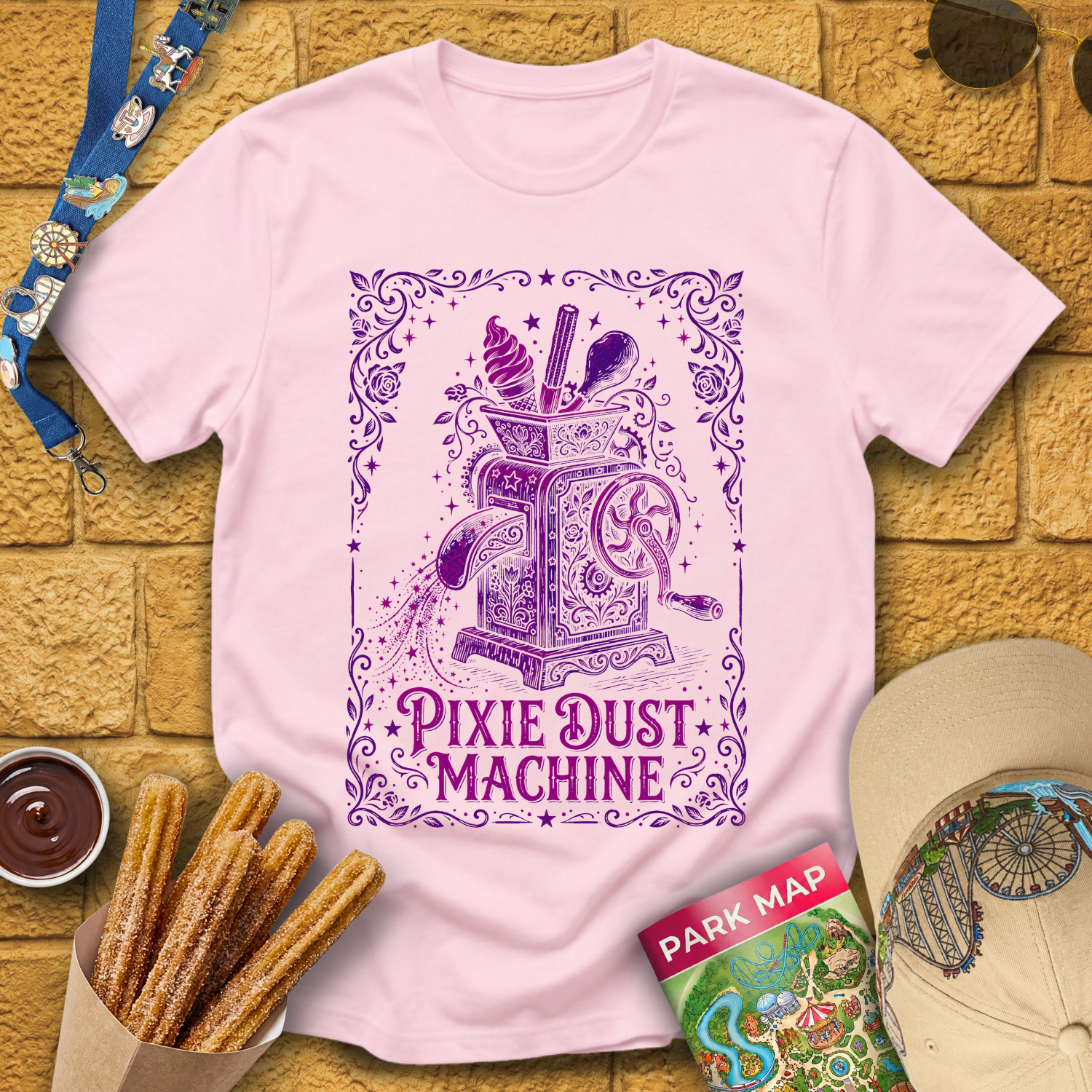 Pixie Dust Machine [Woodcut] T-Shirt