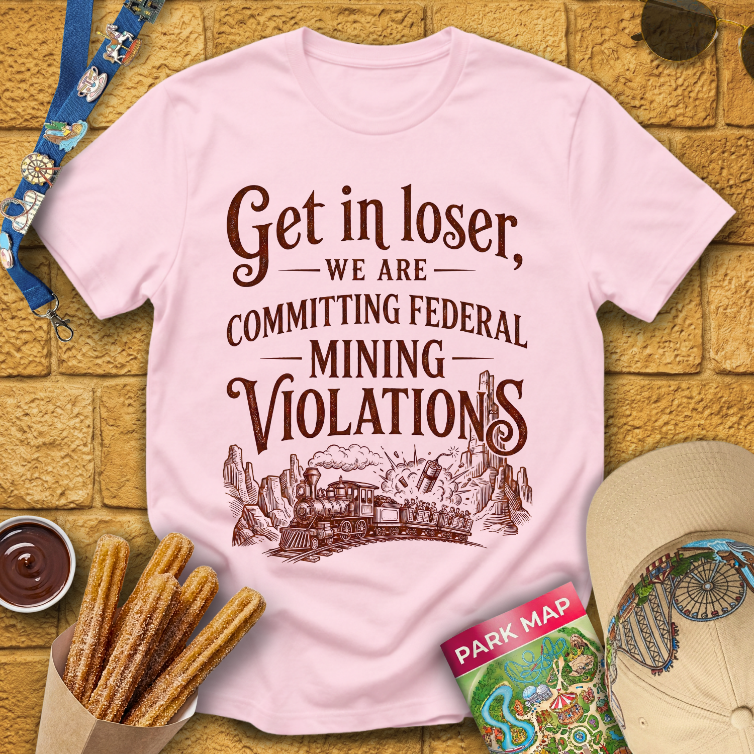 Get In Loser Mine Train [Rustic] T-Shirt