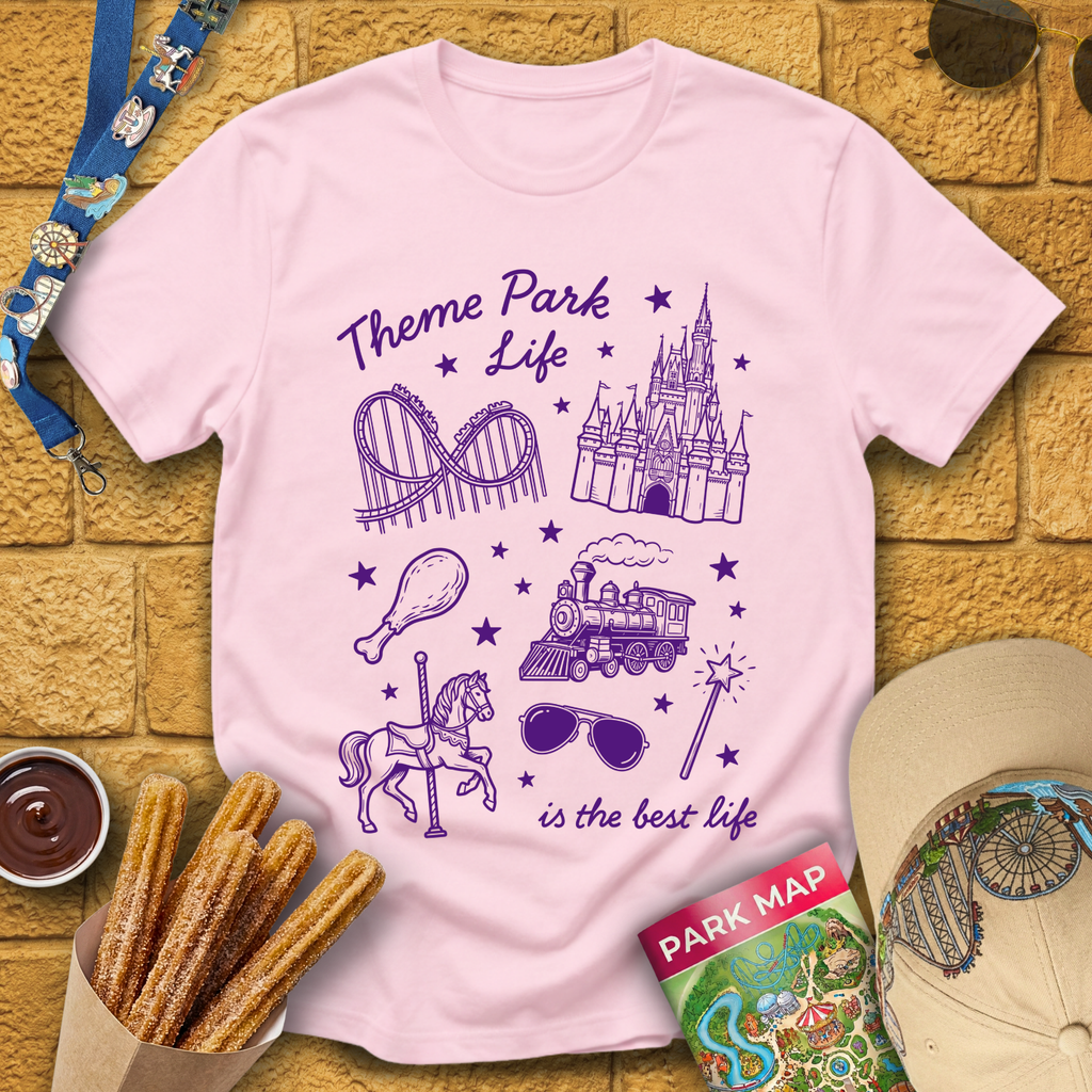 Theme Park Life [LineArt] T-Shirt