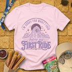 Before First Ride [MidCen] T-Shirt for Theme Park Fans (Light Pink)