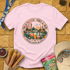 Drinking Around The World [Boho] T-Shirt for Theme Park Fans (Light Pink)