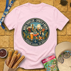 Drinking Around The World [Retro] T-Shirt for Theme Park Fans (Light Pink)