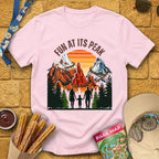 Fun At Its Peak [Retro] T-Shirt for Theme Park Fans (Light Pink)