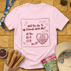 Go To Orlando [Doodle] T-Shirt for Theme Park Fans (Light Pink)
