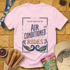 Here For AC Rides [30sPoster] T-Shirt for Theme Park Fans (Light Pink)