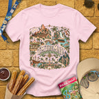 I'm The Map [Boho] T-Shirt for Theme Park Fans (Light Pink)