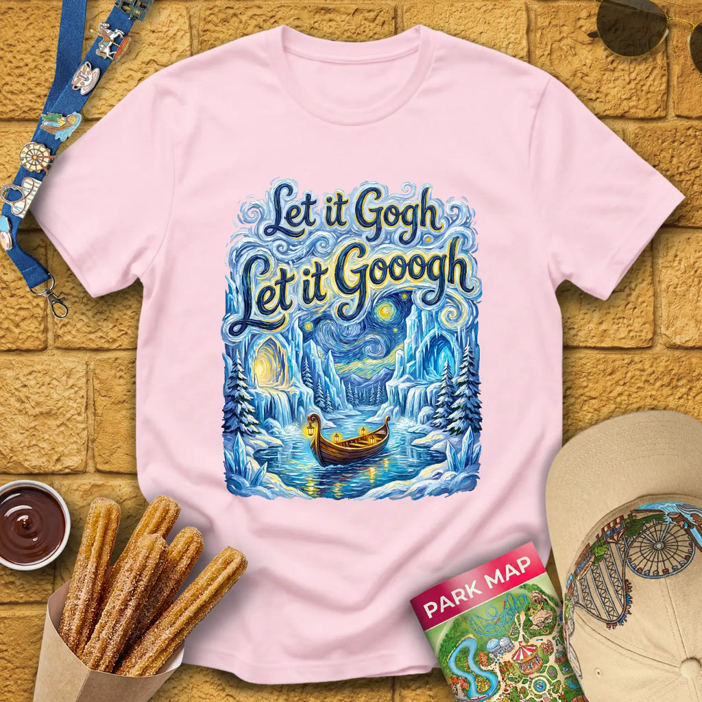 Let It Gogh [Artsy2] T-Shirt for Theme Park Fans (Light Pink)