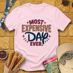 Most Expensive Day [Bold] T-Shirt for Theme Park Fans (Light Pink)