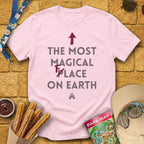 Most Magical Face [Sleek] T-Shirt for Theme Park Fans (Light Pink)