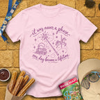Never A Phase [Doodle] T-Shirt for Theme Park Fans (Light Pink)