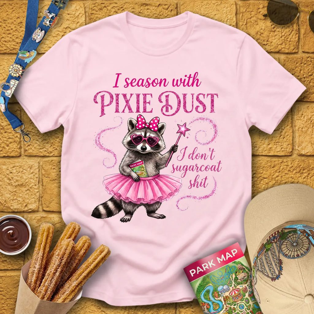 Season With Pixie Dust [Dreamy] T-Shirt for Theme Park Fans (Light Pink)
