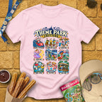 Theme Park Critters [Comic] T-Shirt for Theme Park Fans (Light Pink)