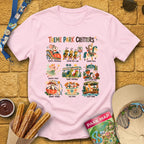 Theme Park Critters [Scandi] T-Shirt for Theme Park Fans (Light Pink)