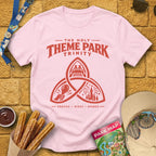 Theme Park Trinity [Sleek] T-Shirt for Theme Park Fans (Light Pink)