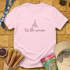 'Tis The Season [Sleek] T-Shirt for Theme Park Fans (Light Pink)