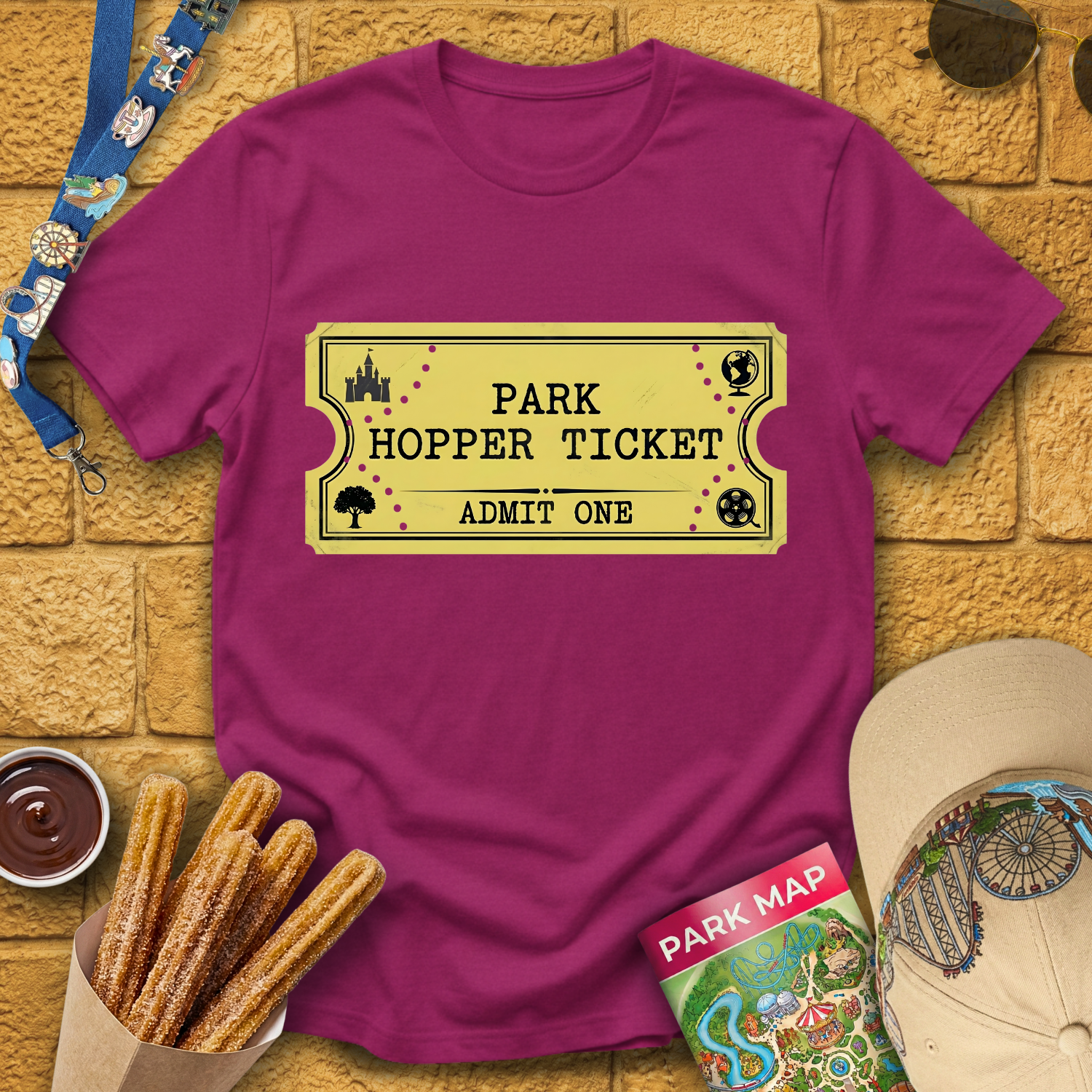 Park Hopper Ticket [Golden] T-Shirt