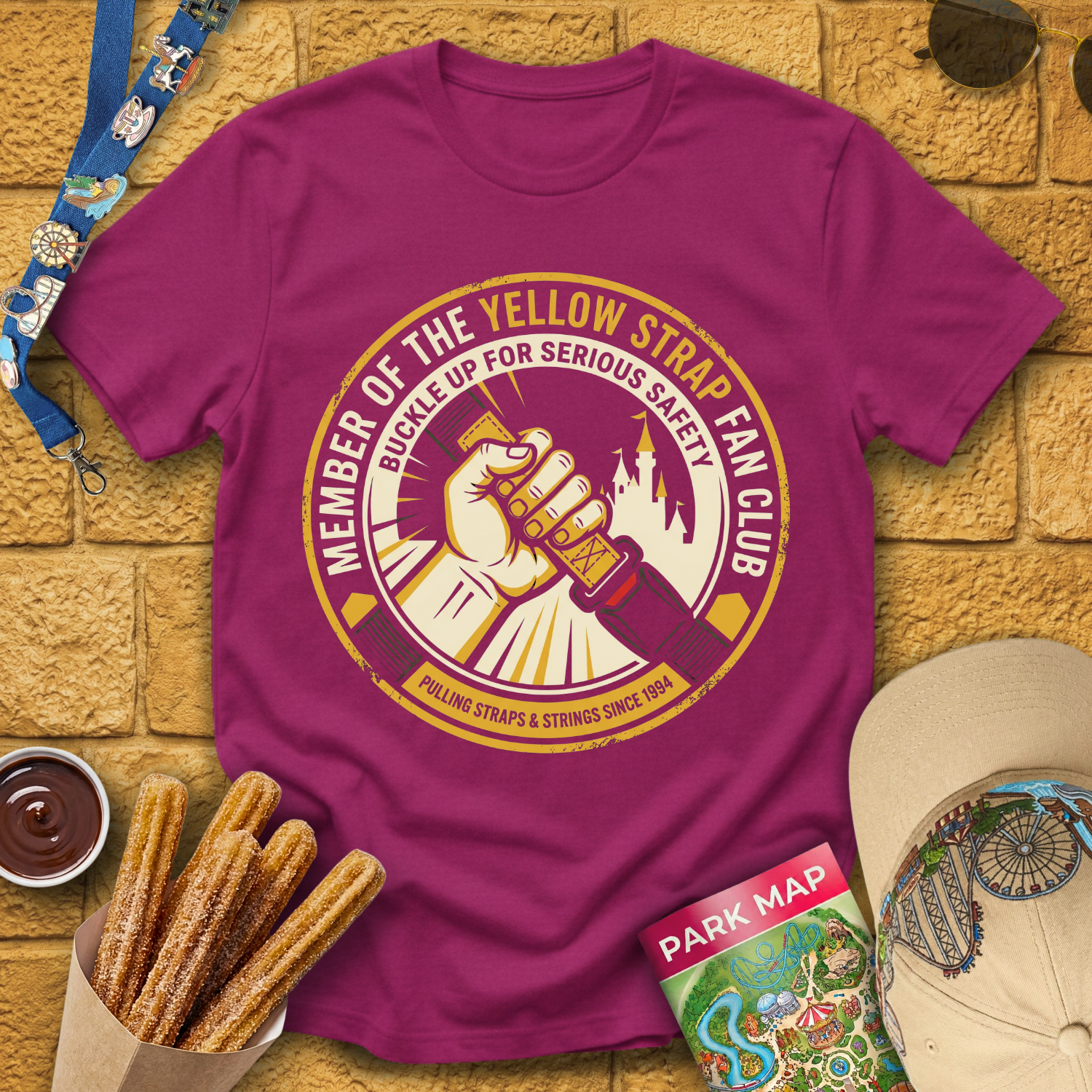 Yellow Strap Fan Club [VintageBadge] T-Shirt