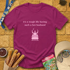 Hot Husband [Sleek] T-Shirt for Theme Park Fans (Antique Heliconia)