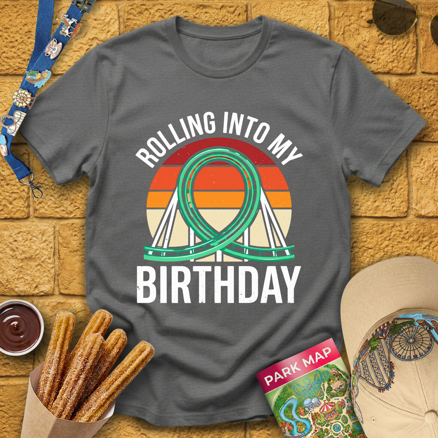 Rolling Into Birthday [Retro] T-Shirt