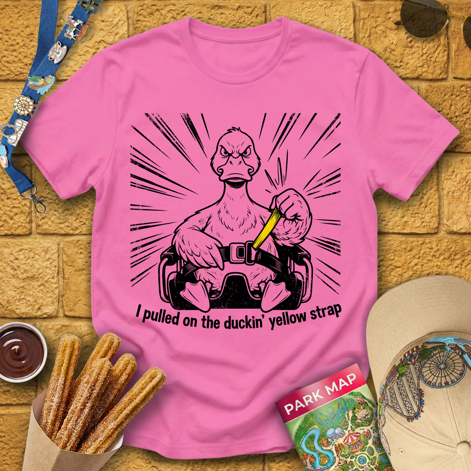 Duckin' Yellow Strap [Comic] T-Shirt
