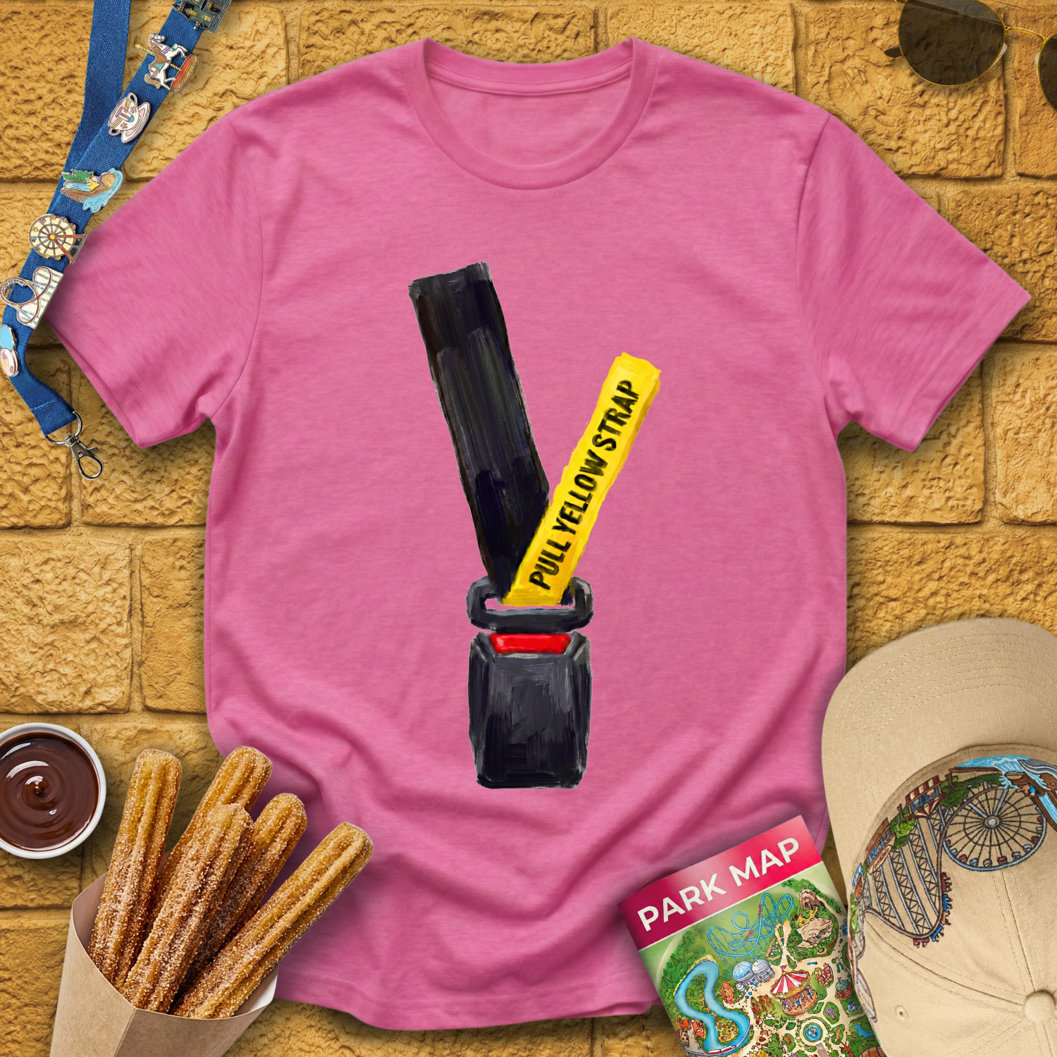 Pull Yellow Strap [Painted] T-Shirt