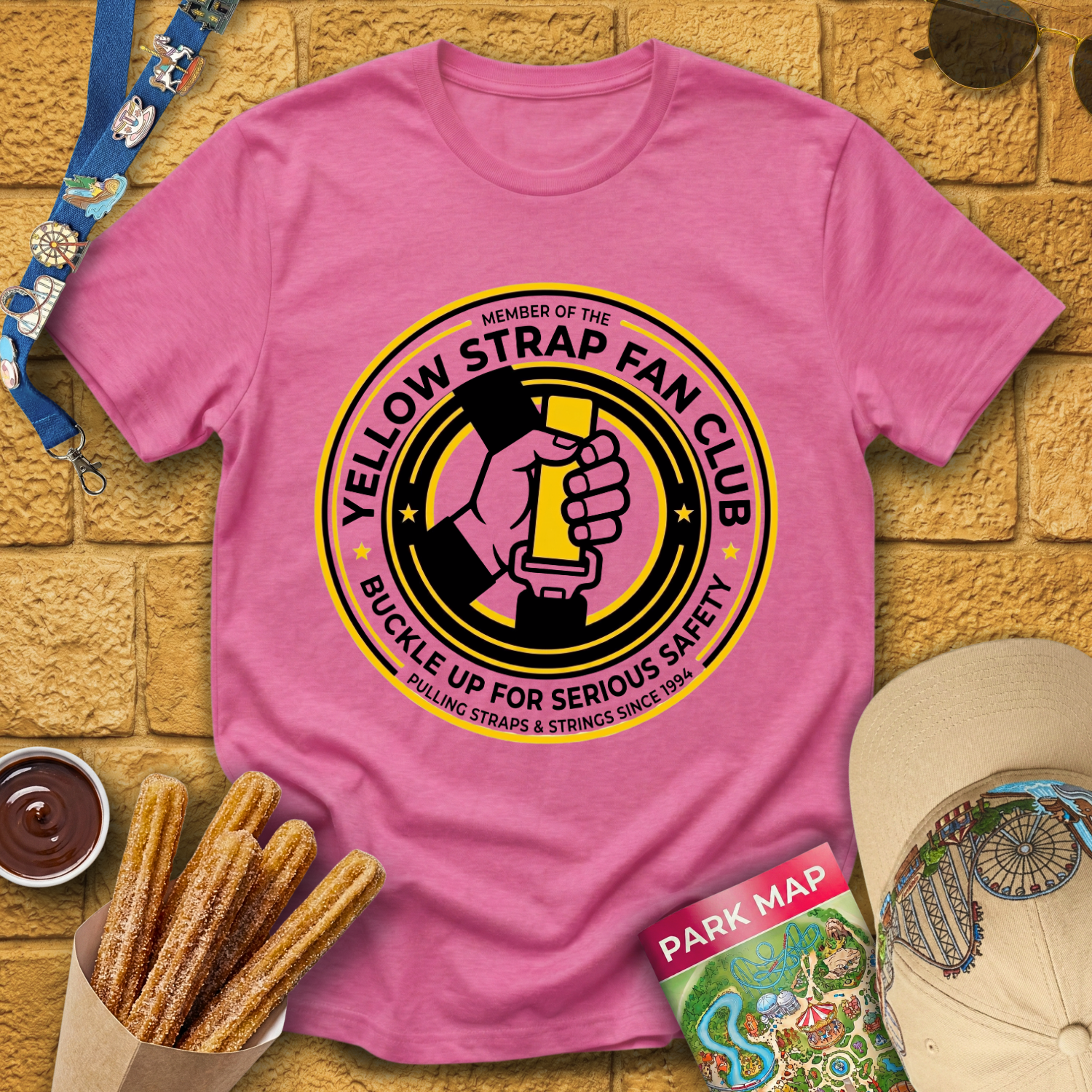 Yellow Strap Fan Club [CleanBadge] T-Shirt