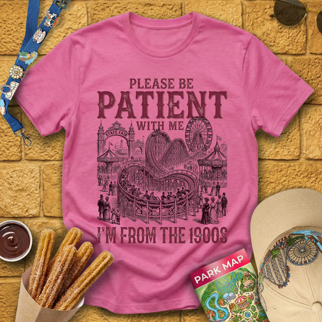 From The 1900s [RetroLine] T-Shirt for Theme Park Fans (Heather Heliconia)