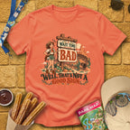 Bad Wait Time [Boho] T-Shirt for Theme Park Fans (Heather Orange)