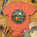 Drinking Around The World [Retro] T-Shirt for Theme Park Fans (Heather Orange)