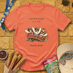 Front Row Ducks [RetroWhim] T-Shirt for Theme Park Fans (Heather Orange)